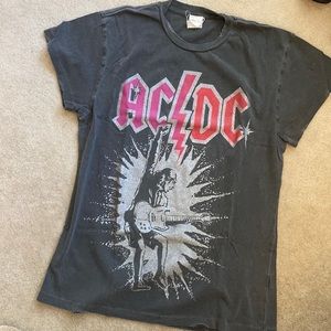 Madeworn AC/DC glitter crew tee size XS